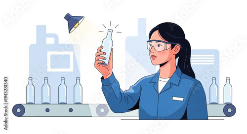 Scientist Examining Test Tube Contents.