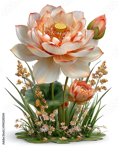 Delicate lotus flower natural beauty high resolution picture