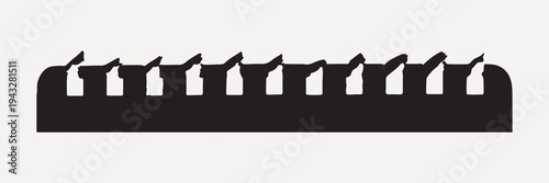 Abstract torn paper silhouette vector