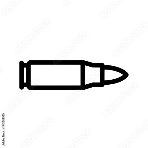 Ammunition Bullet Silhouette Vector Illustration Gun Accessory