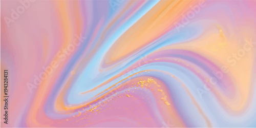An abstract colorful vector illustration features a smooth flowing design with blue waves and soft fractal lines that create a motion of energy across a textured light backdrop wallpaper