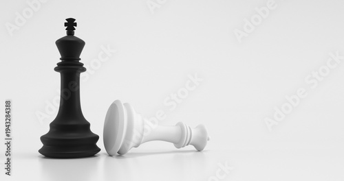 Φωτογραφία chess king and queen 3d render