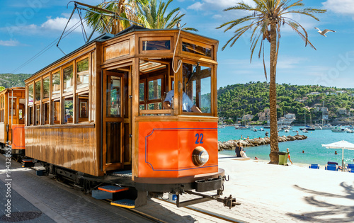 Tram at Port Sóller beach  - 3931
