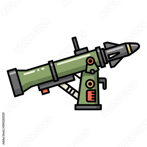 Anti-tank weapon, rocket launcher, military equipment, portable missile system, army, war, defense, weapon, technology