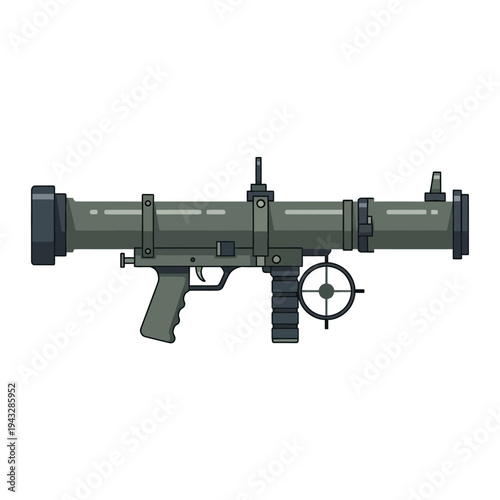 Anti-tank weapon, bazooka, rocket launcher, military, army, weapon, gun, combat, war, grenade launcher
