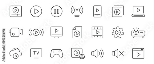 Video player icons for playback control and media management