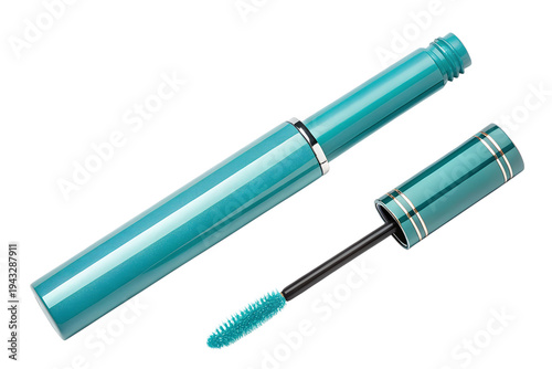 Teal Retractable Mascara Wand Spoolie - Portable Travel Lash Brow Grooming Brush Tool