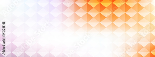 Abstract Geometric Diamond Grid Pattern with Purple to Orange Gradient Over White Vector Background
