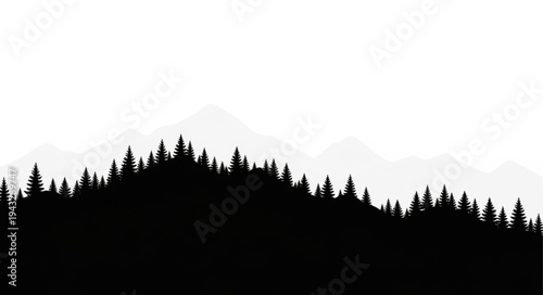 Silhouette of Trees on Hilltop.