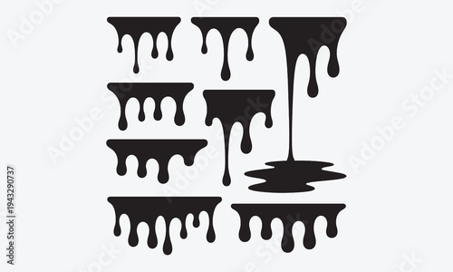 Water drops. Blue blob icons. Flat falling pure drop silhouettes. Clean isolated droplets, liquid juice and drink blobs, raindrop, nature drips shapes for logo vector