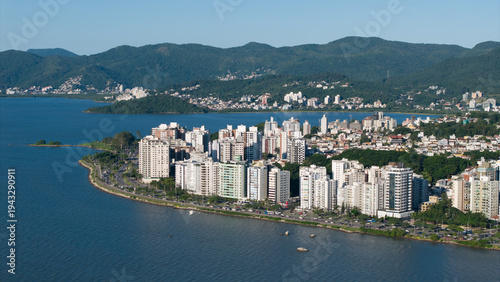 Florianópolis, Santa Catarina, Brasil. Vista aérea da cidade de Florianópolis. 