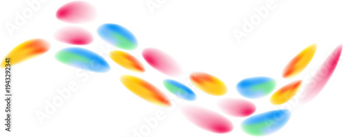 Set color circle gradient noise gradation. Abstract colorful watercolor blur mesh on isolated transparent background. Circle shape png.