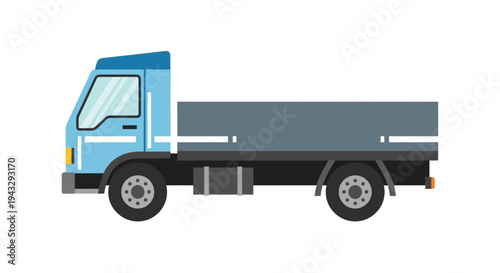 Modern Flatbed Truck Illustration For Logistics And Delivery Needs