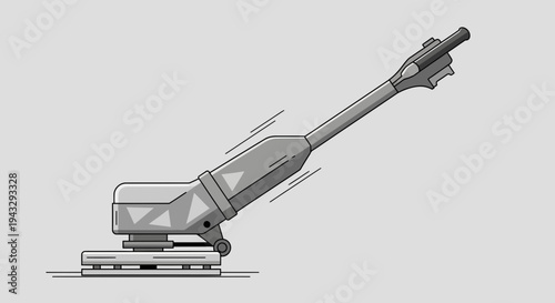 Modern Floor Polisher Machine Equipment Vector Graphic
