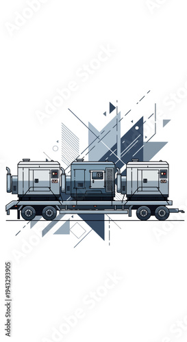 Modern Industrial Generator Set Mobile Unit