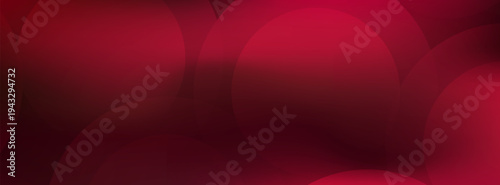 Abstract Deep Red Vector Background with Overlapping Translucent Circles and Subtle Light Effects.