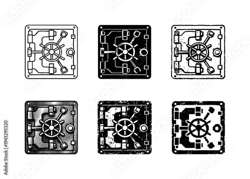 Heavy steel safe vault door with circular locking mechanism used to secure valuables cash and confidential assets | Create ONE