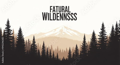 Silhouetted Trees Against Mountain Landscape.