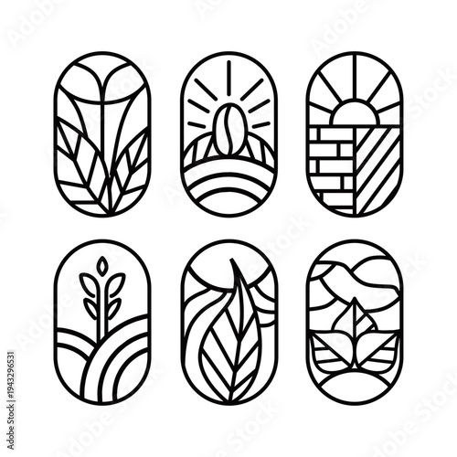 Coffee Shop Logo Vector Black and White Coffee Cup Emblem Design