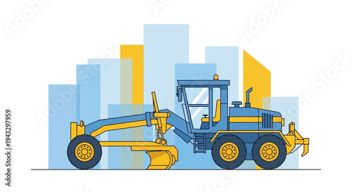 Modern Motor Grader Equipment For Road Construction Industry