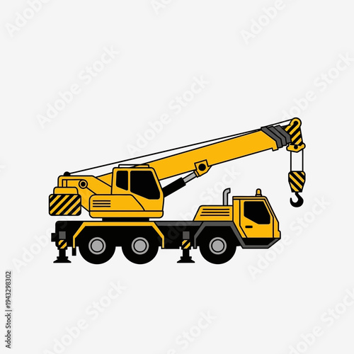 Modern Mobile Crane Machinery For Heavy Lifting Operations Construction And Industrial Applications