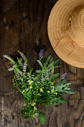 A bouquet garni - herbs 