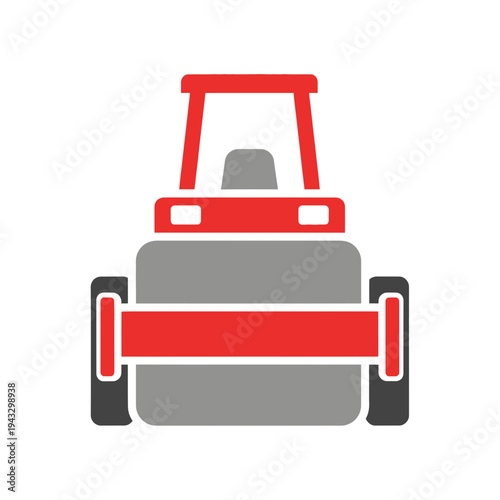 Modern Steamroller Icon For Construction And Roadwork Projects