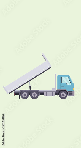 Modern Tipper Truck Delivering Materials Construction Site Scene
