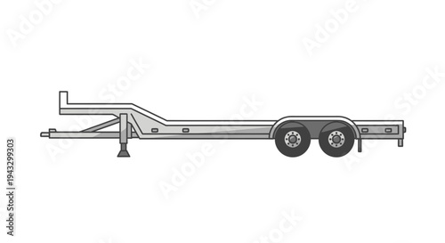 Modern Utility Trailer For Transporting Equipment And Vehicles