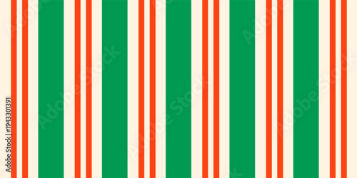 Christmas seamless pattern. Red and green diagonal stripes background. Candy cane repeating decoration wallpaper. Winter holiday lines backdrop. vector