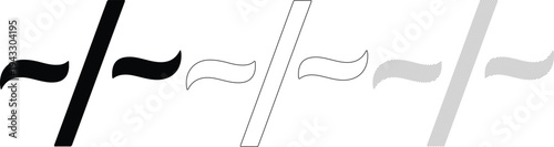 Mathematical Symbols Plus Minus Division Line Stock Icons