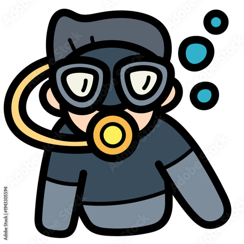 scuba diving illustration