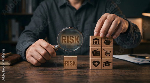 Financial Analysts Assessing Business Risks Using Symbolic Blocks and Magnifying Glass for Credit Risk and Insurance Planning