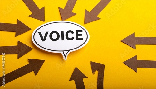 Voice speech bubble with arrows
