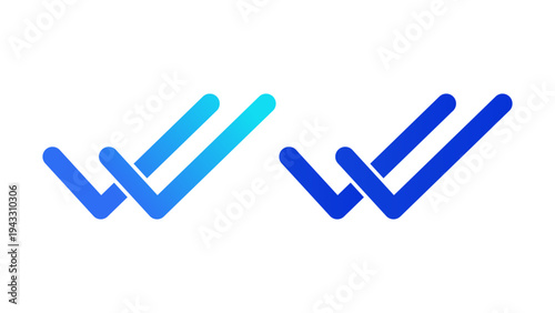 Double Check Mark Approval Symbol For Message Confirmation Delivery Status And Verification Color Icon