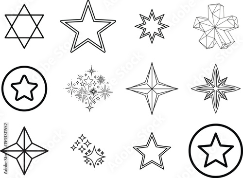 star icons set