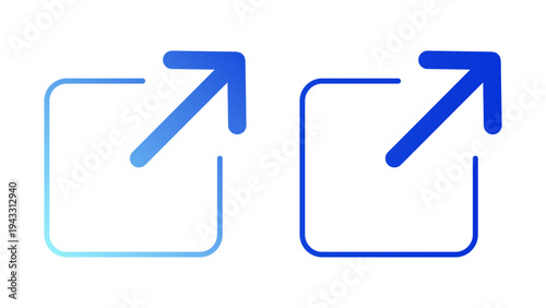 External Link Navigation Symbol For Website Redirection And Online Resource Access Color Icon