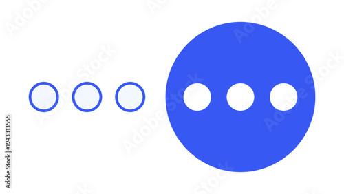 Horizontal Dot Menu Navigation Symbol For Application Options Panel And Software Interface Control Color Icon