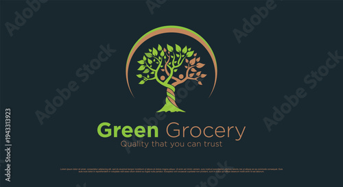 A striking green nature logo design featuring the letters EPS in white, set against a dark blue background.