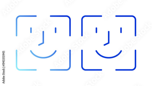 Face Recognition Security Authentication Symbol For Biometric Identity Access Control Color Icon