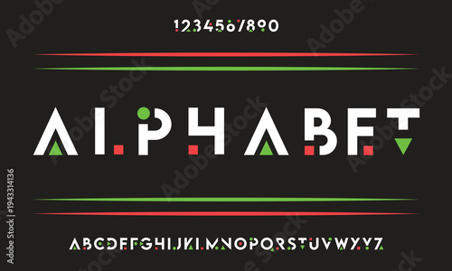 Abstract Minimal Modern Alphabet Design with EPS File Format for Versatile Graphic Use