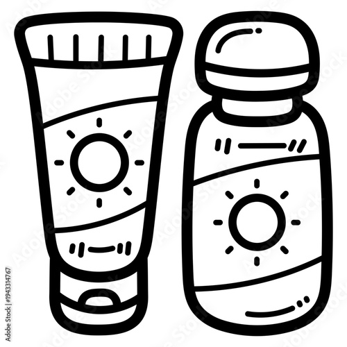 sun cream illustration