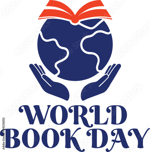 World Book Day vector illustration, open book with flying dove, literary celebration symbol.

