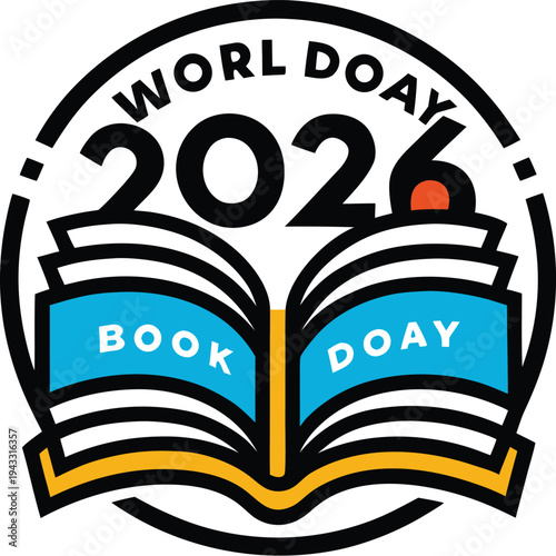 World Book Day vector illustration, open book with flying dove, literary celebration symbol.
