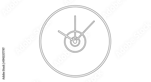Simple Analog Clock Face Design.