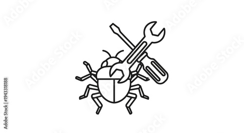 vector illustration of a spider
