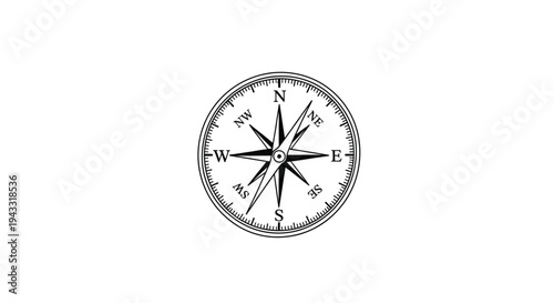 Compass Navigation Tool Direction Indicator.