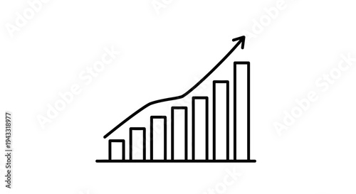 business graph on white background