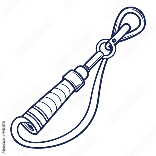 Stylish lanyard with carabiner clip and secure handle, portable safety strap for keys or tools, versatile accessory for outdoor activities, reliable design