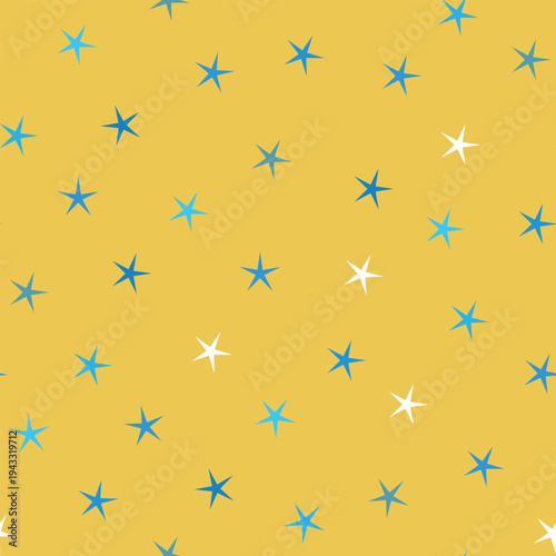 Seamless pattern with color stars, confetti background. Splash effect banner. Vector abstract illustration for wallpaper, wrapping paper, backdrop, textile etc.